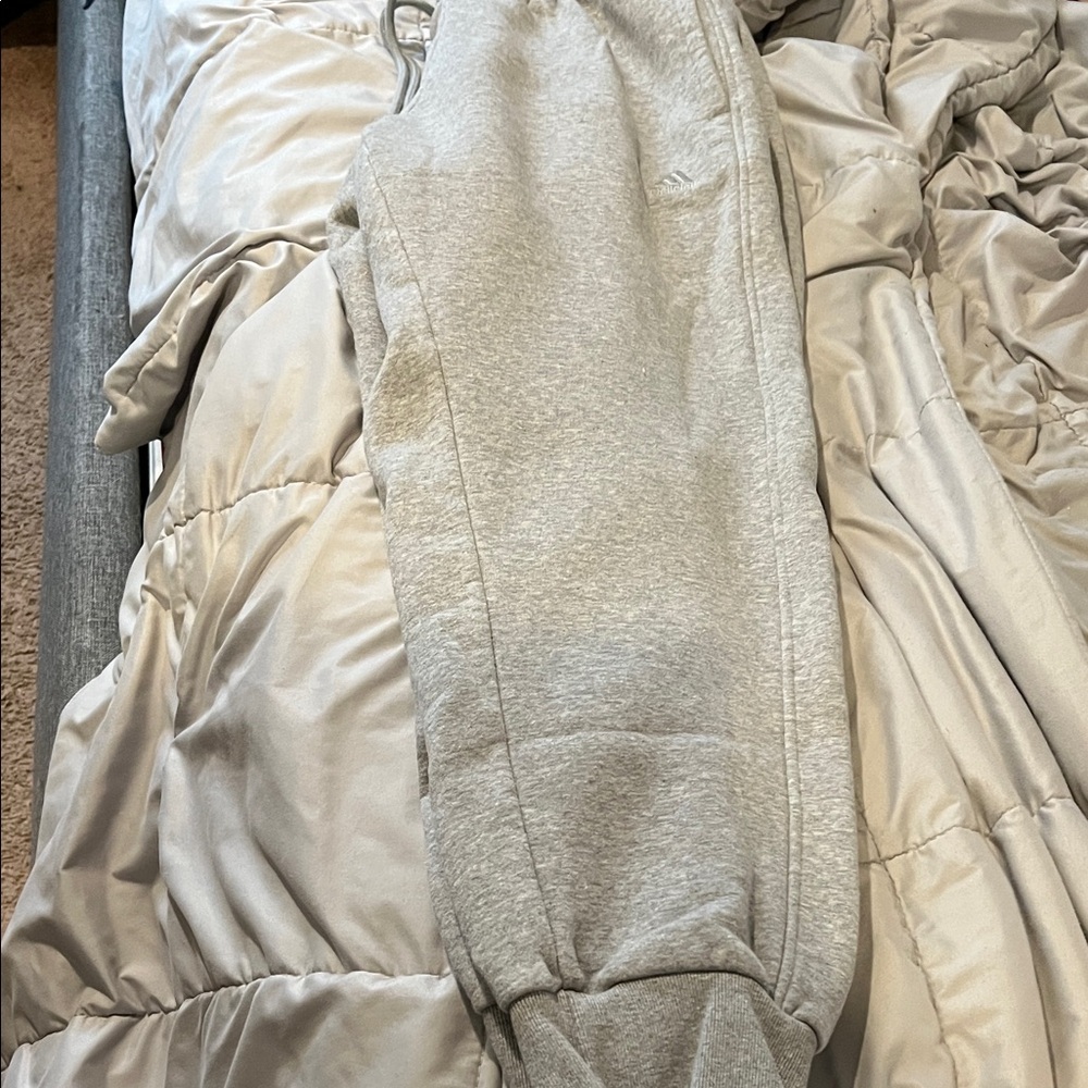 ALL SZN Adidas Light Gray Joggers with Drawstring